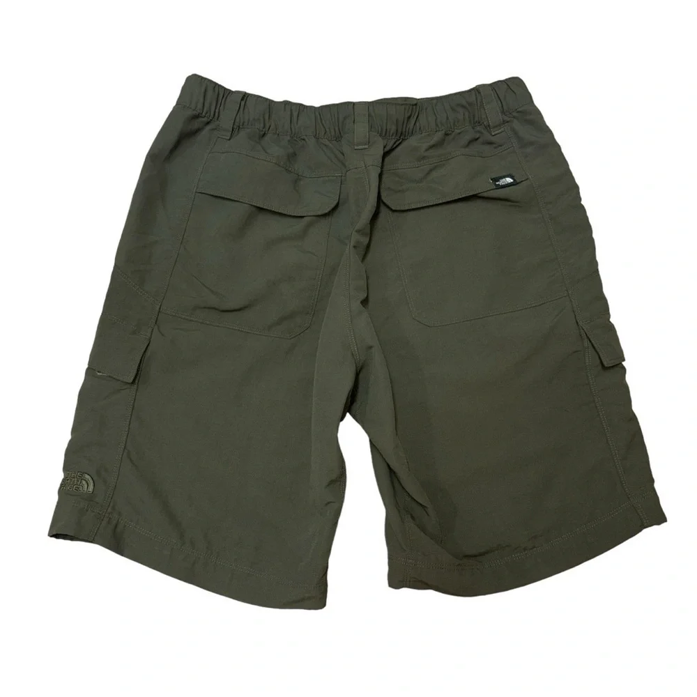 The North Face Men's M Medium Cargo Shorts Army Green Camping Hiking Outdoor